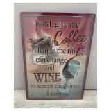 Coffee and Wine Tin Sign