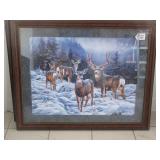 Framed Deer Picture 31" x 26"