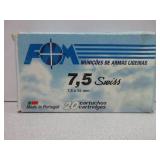 FOM 7.5x55mm Swill 170 GR Cartridges