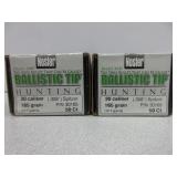 2) Nosler Ballistic Tip 308 Spitzer 165 GR Bullets
