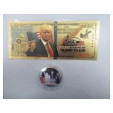 Donald Trump Note And Coin
