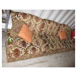 Retro Floral Couch with Pillow Accents