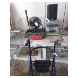 Walker, Emerson Speakers, Coleman Cooker, Fan,