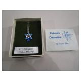 Colorado Columbine Flower Pendant Necklace