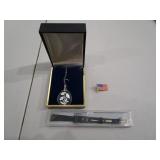 Floral Pendant Necklace, New Leather Watchband