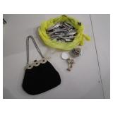 Old Perm Rods, Hair Clips, Purse, Shaker,