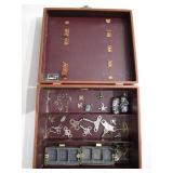 Locking Box with Clock Keys, Salt and Pepper