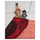Orental Tapestry and Doll Figures