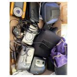 Assorted Digital Cameras and Camera Bags