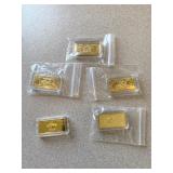 5) 5 grams of Gold Like Bars