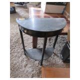 Small Black Hallway Table with Pull Out Drawers
