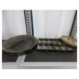 Cast Iron Skillet, Pan, Lid