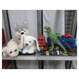 Stuffed Animals, Toy Cars and Trucks,