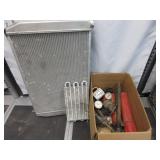 Radiator Grill, Gauges, Oil Can, Rods