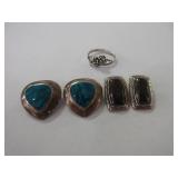 Sterling Silver Ring And Clip On Earrings