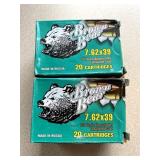 2) Brown Bear 7.62x39 Ammunition