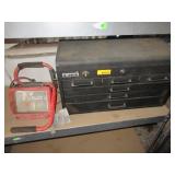Shop Light, Toolbox with Tools