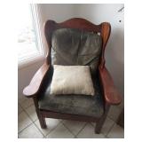 Oak Chair with Cushions