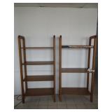 2) Oak Shelves - One Adjusts