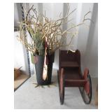 Rooster and Sled Home Decor