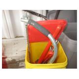 Bucket with Pipe Wrenches