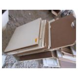Square Sections of Fiber Board, Drywall-