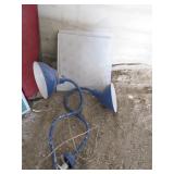 Unique Blue Hanging Lamps, Metal Screens-