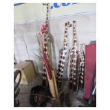 Giraffe Wood Decorations, Artificial Flowers,