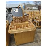 Wooden Cabinet with Sections, Basket of Goods for-