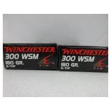 2) Winchester 300 WSM 180 Grain