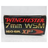 Winchester 7mm WSM 160 Grain XP 3