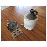 Top Section Ice Cream Churn, Stoneware Jug