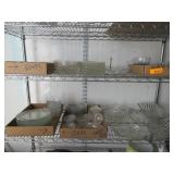 Glass Serving Dishes with Cups, Serving Plates