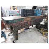 Rolling Metal Work Bench, Stereo, Cassettes