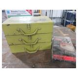 Metal Containers, Router Pad, Chain, Screwdrivers,