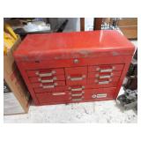 Metal Tool Box, Sockets, Wrenches, Bits, Planer