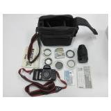 Nikon F-801 Camera With Camera Bag And Lenses