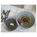 Jumper Cables, Panning Pans, Planters, Light