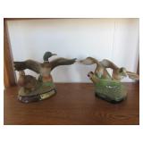 2) Ducks Unlimited Jim Beam Decanters