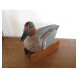 Kurt Fiegel Signed Duck Decoy