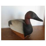 Canvasback Drake Signed Duck Decoy