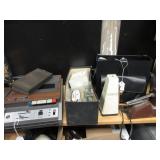 Sony Dictating Machine,  2) Lamps, Polariod,