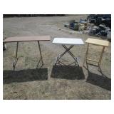 TV Table, 2) Small Folding Tables