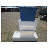 4) Storage Totes with Lids