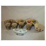 Home Trends Fruit Dinnerware, Bowls, Butter Dish