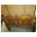 Headboard with Floral Carvings