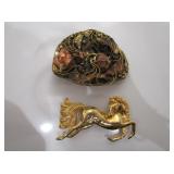 Horse and Abstract Brooches