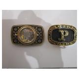 P and Morgan Silver Dollar Style Belt Buckles