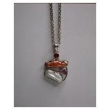Sterling Necklace with Mother of Pearl and Other
