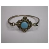 Sterling Mexico Turquoise Clip Bracelet